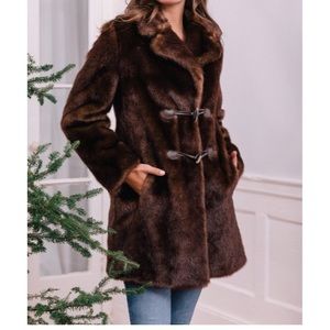 Faux fur coat
